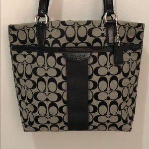 Coach - SIGNATURE STRIPE 12CM TOTE (COACH F28504)